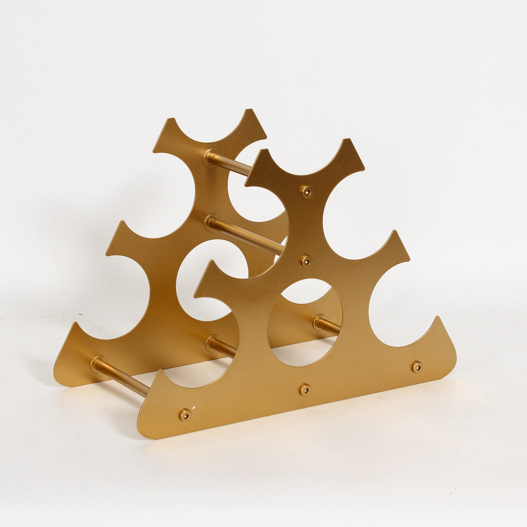 Golden 6 Bottle Wine Rack | Wine Rack | Derrick Details