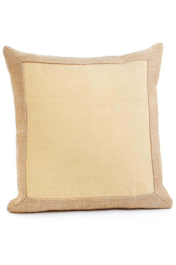 Yellow Jute Pillow | Throw Pillows | Derrick Details