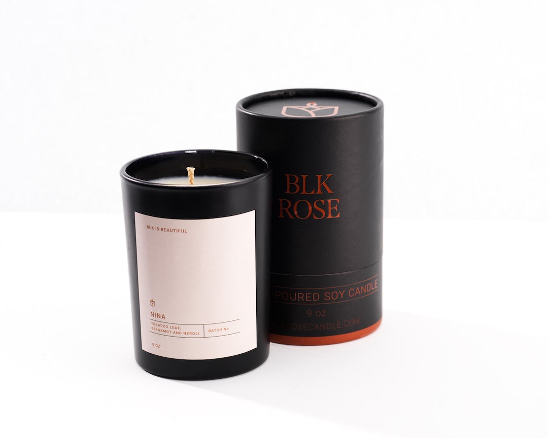 Nina Blk Rose Candle | Candles | Derrick Details
