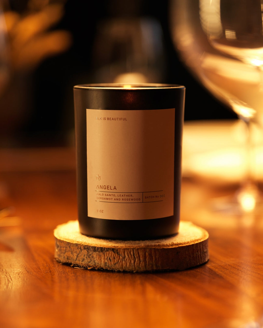 Angela Blk Rose Candle | Candles | Derrick Details