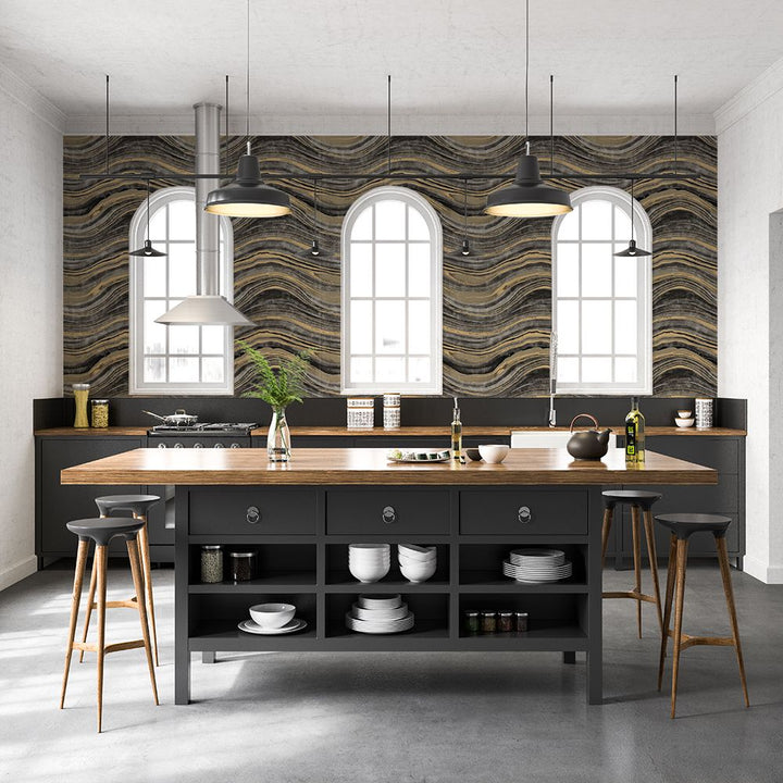 Travertine Peel & Stick Wallpaper | Wallpaper | Derrick Details