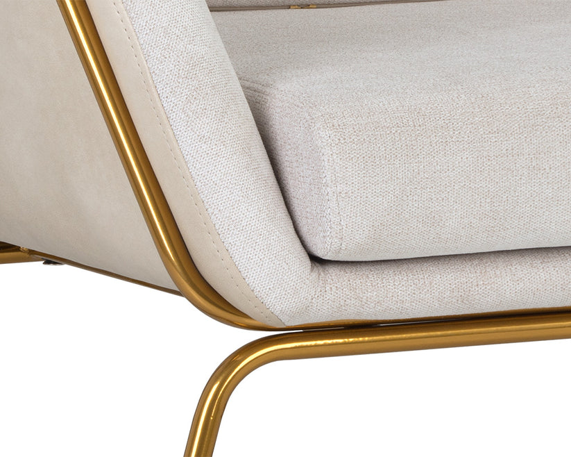 Watts Lounge Chair - Gold | Lounge Chair | Derrick Details