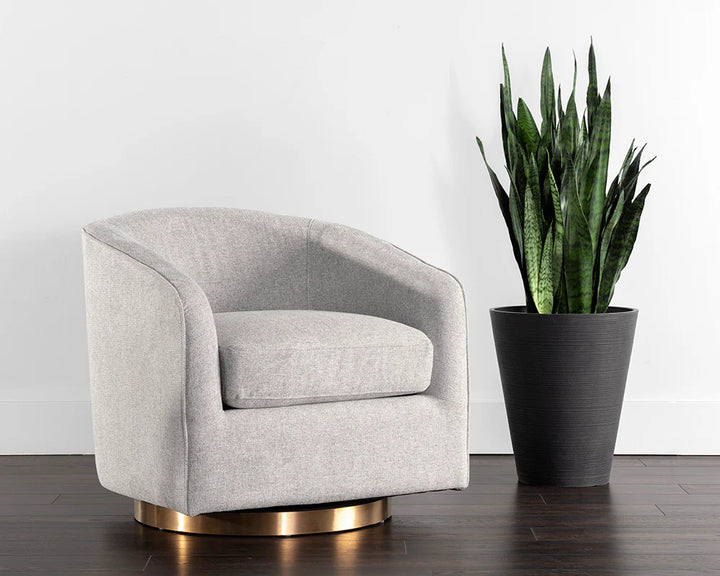 Hazel Swivel Lounge | Lounge Chair | Derrick Details