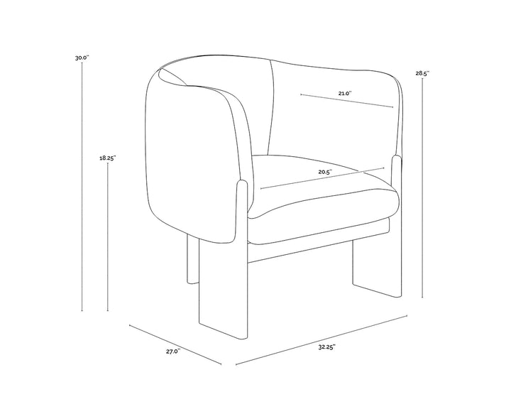 Trine Lounge Chair - Rustic Oak | Lounge Chair | Derrick Details