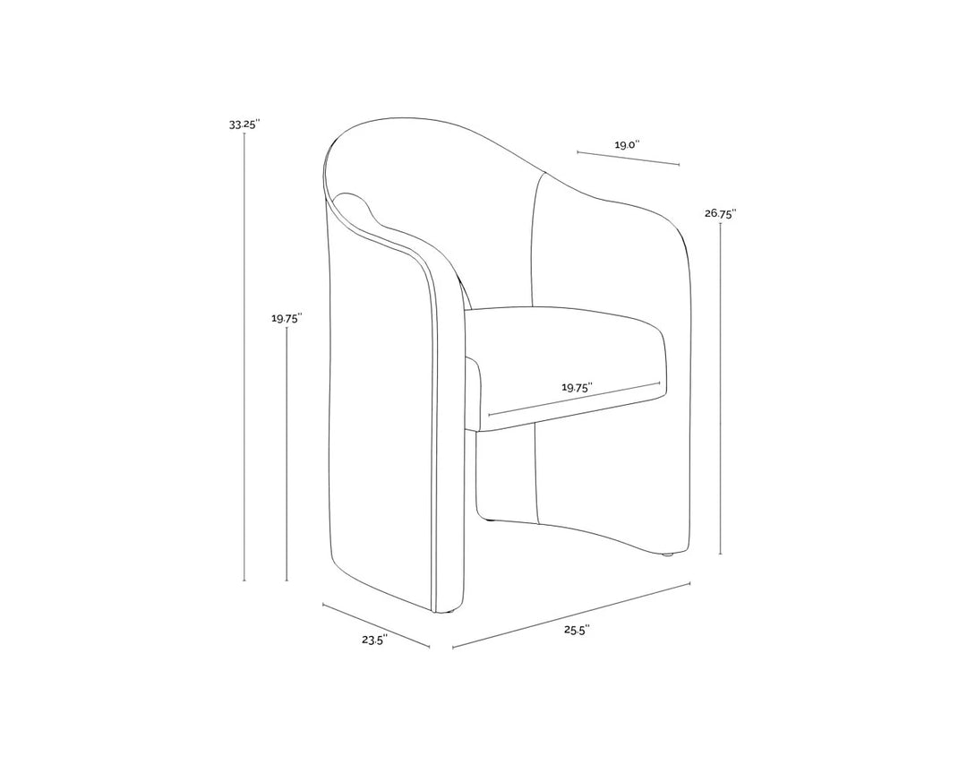 Anaya Dining Armchair | Lounge Chair | Derrick Details