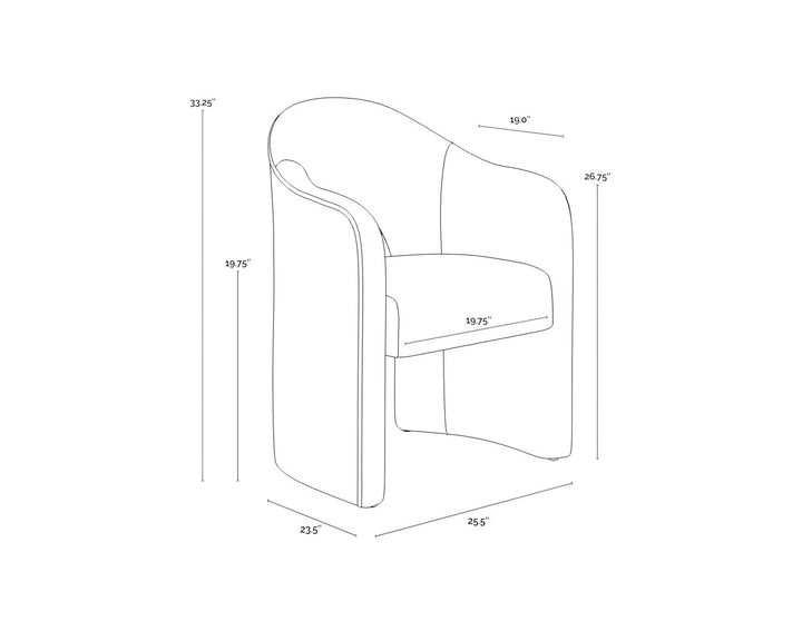 Anaya Dining Armchair | Lounge Chair | Derrick Details