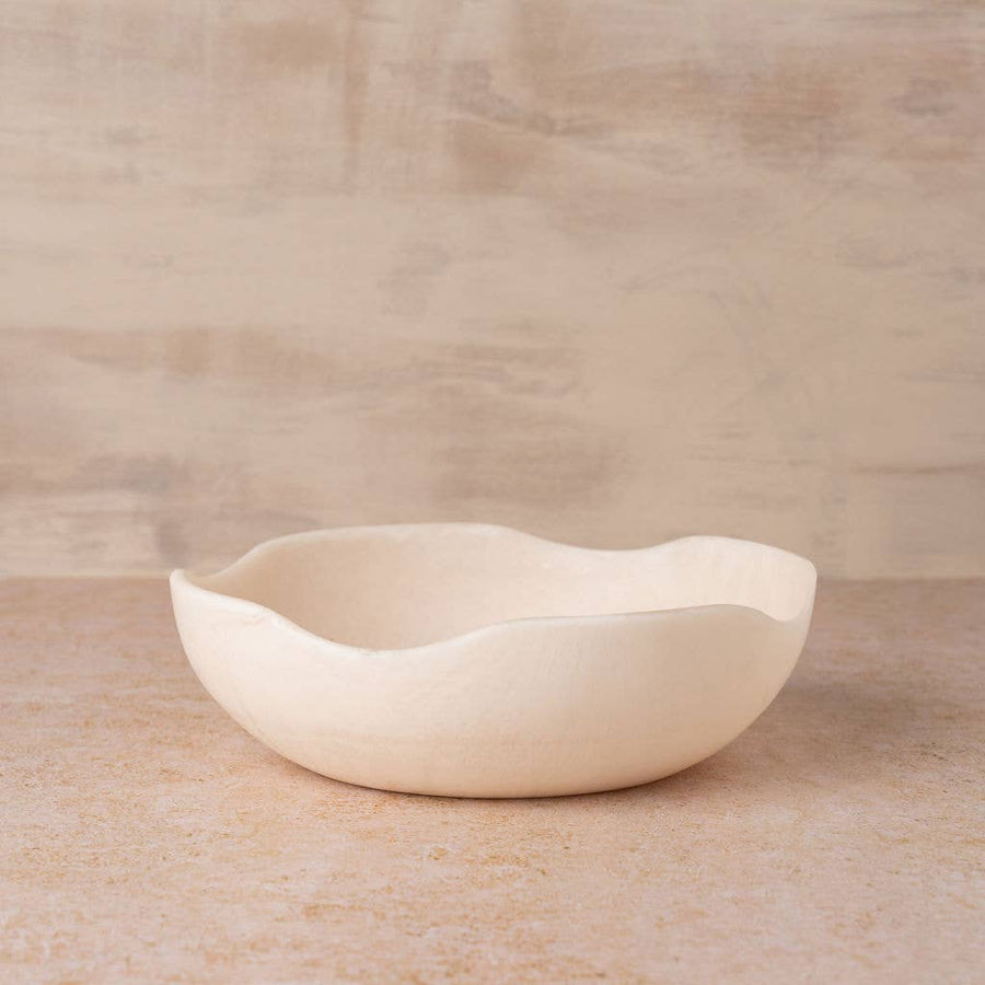 Flow Small Salad Bowl | Marshmallow |  | Derrick Details