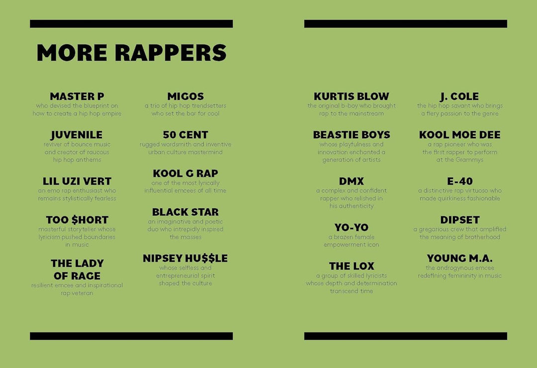 50 Rappers Décor Book