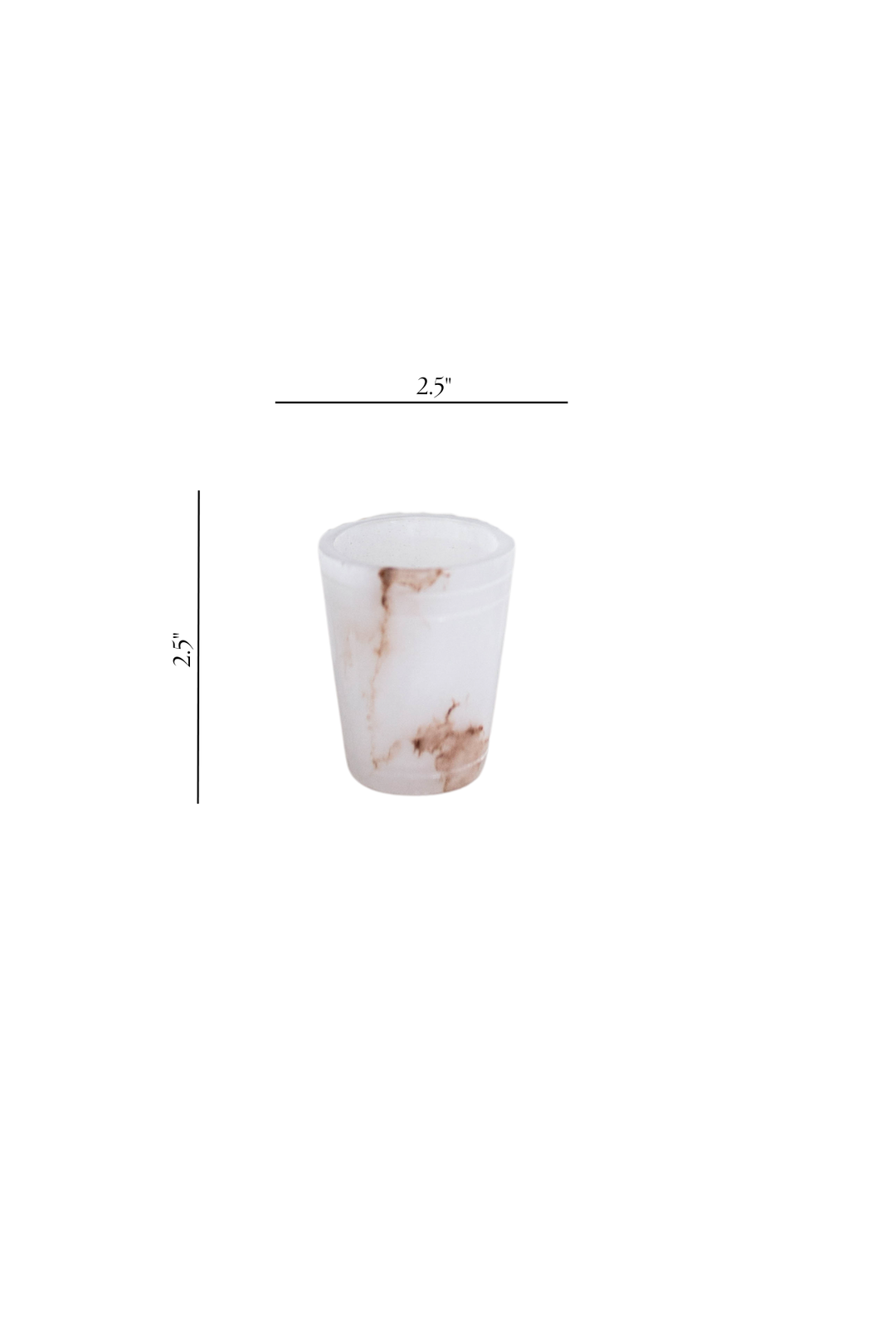 White Alabaster Shot Glasses | Set of 6