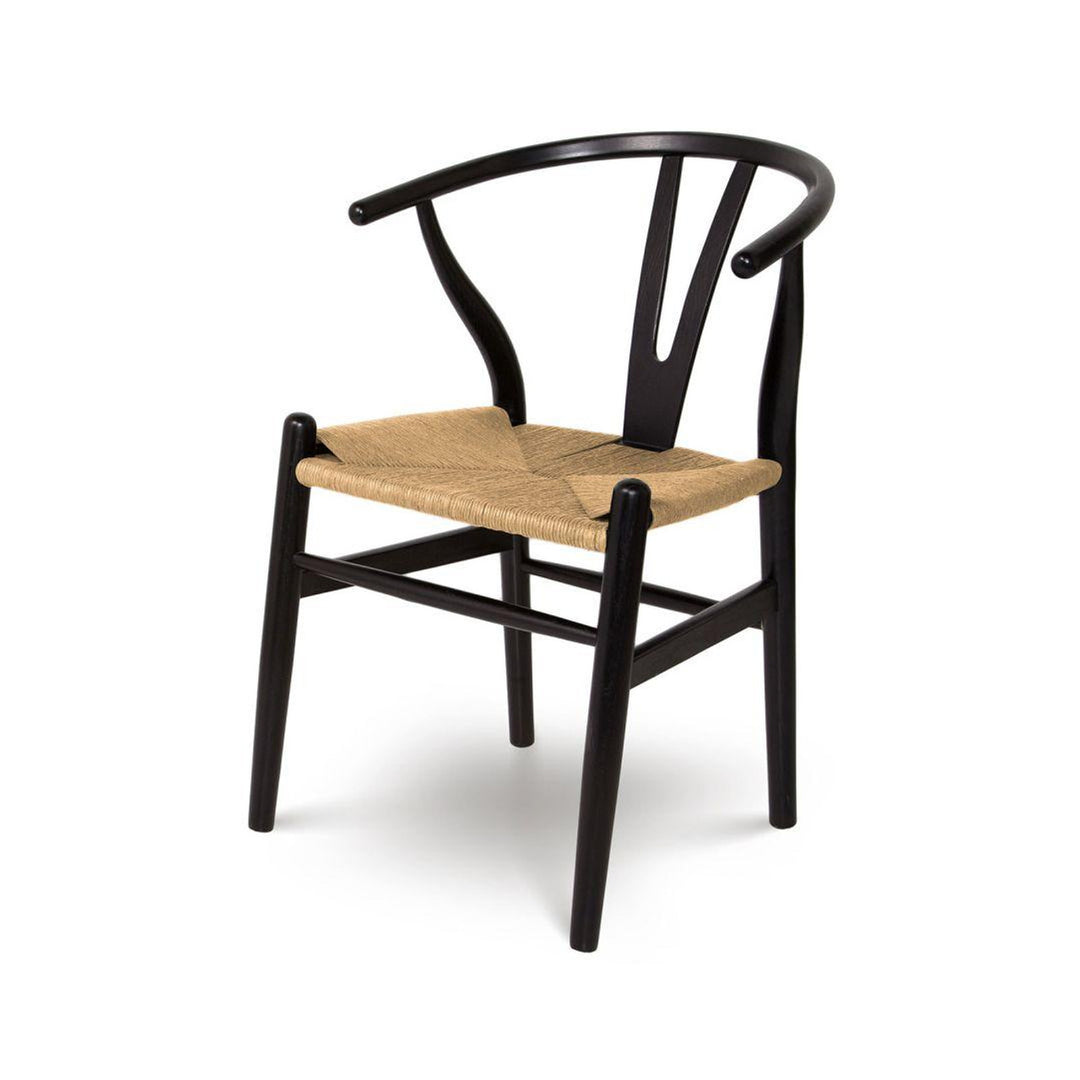 Frida Dining Chair - Black with Natural Seat | Dining Chair | Derric Details