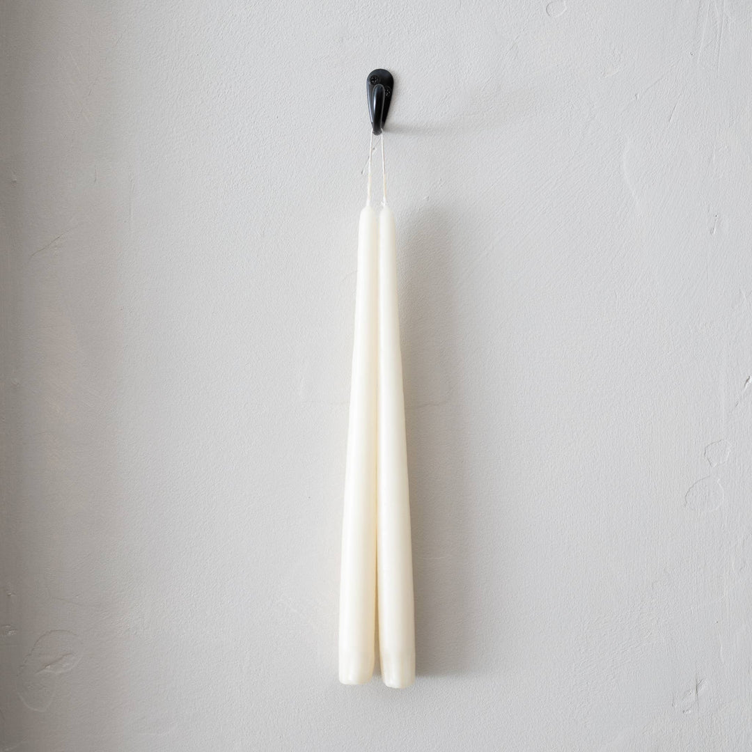 Taper Candles - Pair Ivory | Candle | Derrick Details