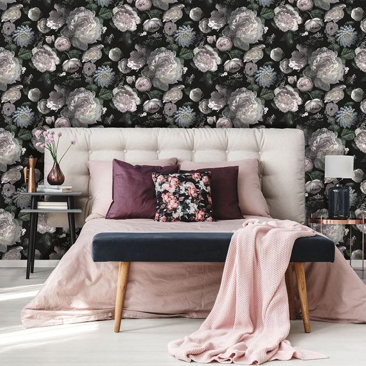 Moody Floral Peel & Stick Wallpaper | Wallpaper | Derrick Details